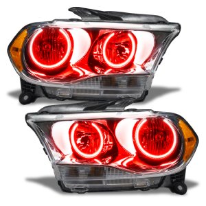 Dodge Durango Headlight Assembly - ORACLE Lighting - SMD Halogen - Chrome Bezel - Red - `11-`13 Dodge Durango Headlight Assembly - ORACLE Lighting - SMD Halogen - Chrome Bezel - Red - `11-`13